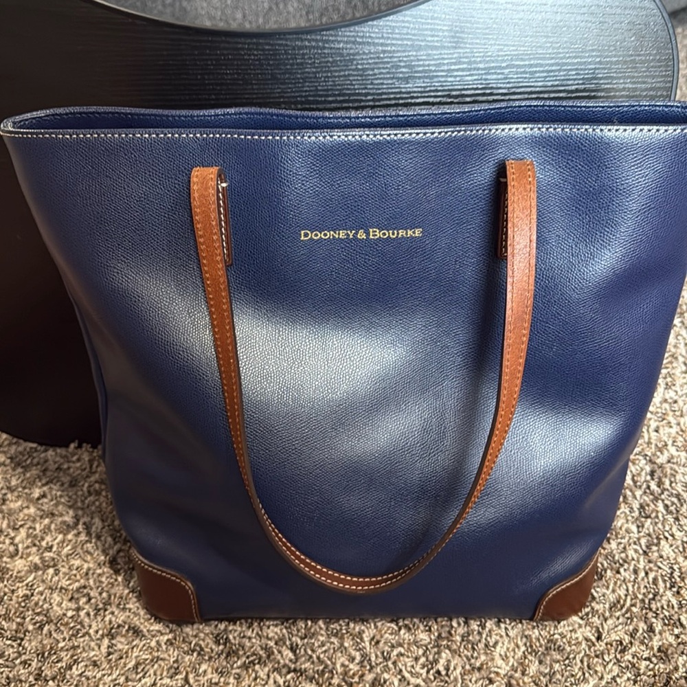 Dooney & Bourke Blue and Brown Women's Tote Bag